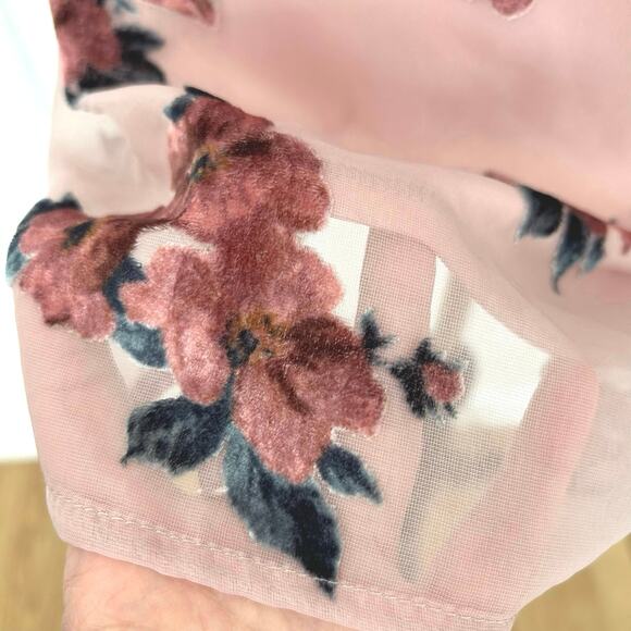 American Eagle Women Sleeveless Mini Pink Slip Dress Fairy Coquette Roses Medium - Picture 2 of 10